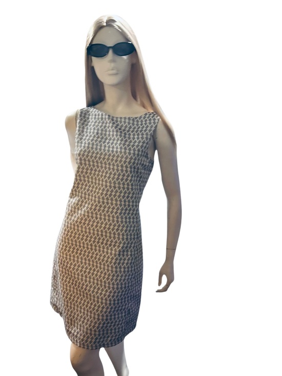 Theory Dresses & Skirts - Theory Mivrill Mayview Sleeveless Dress Brisk Blue Multi Geometric Size 8